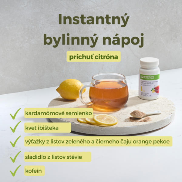 Instantný bylinný čaj s citrónovou príchuťou 51g